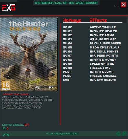 theHunter : Call of the Wild v1.17 (64Bits) Trainer +13